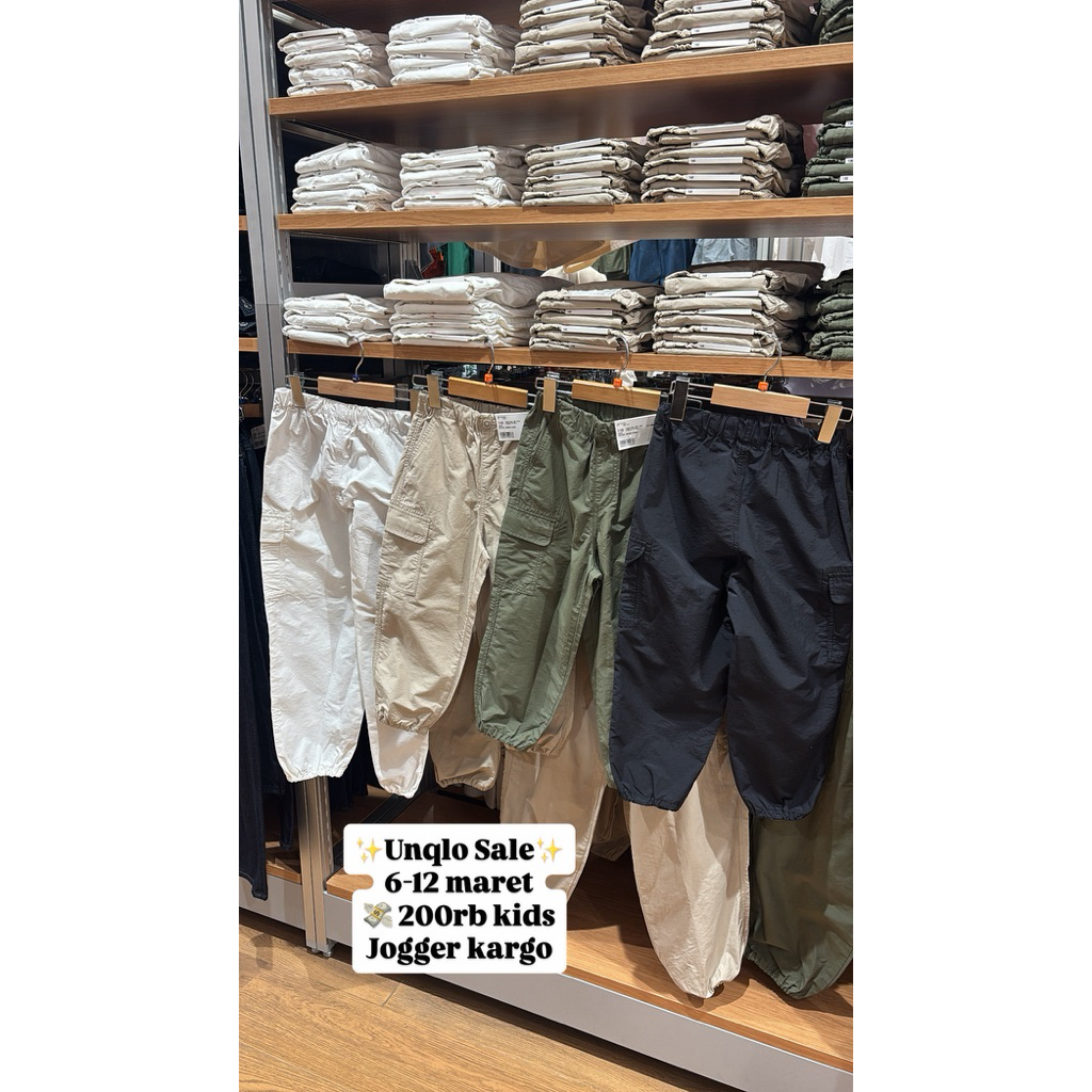 UNIQLO KIDS CELANA JOGGER CARGO