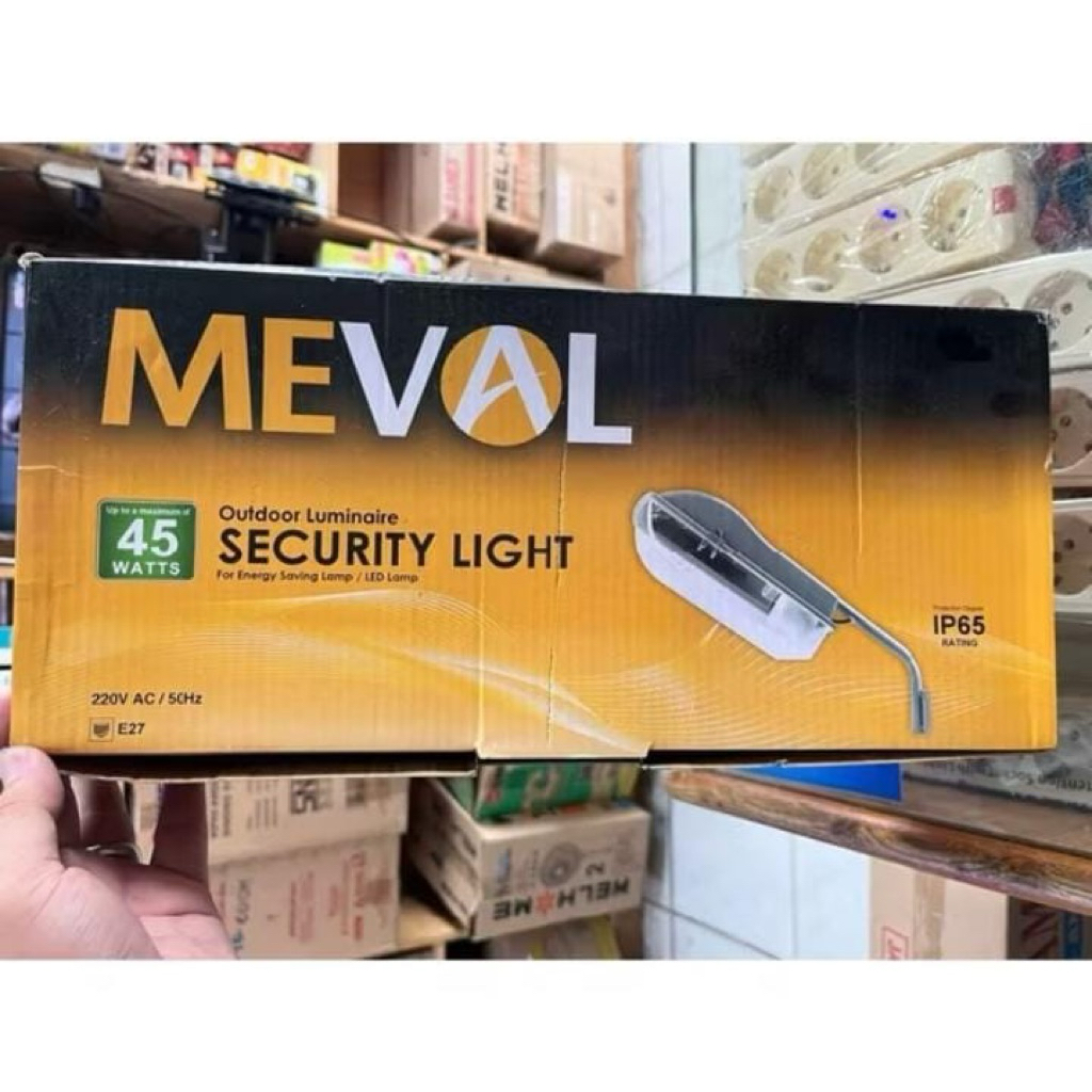 MEVAL LAMPU JALAN / LAMPU TIANG / MEVAL SECURITY LIGHT