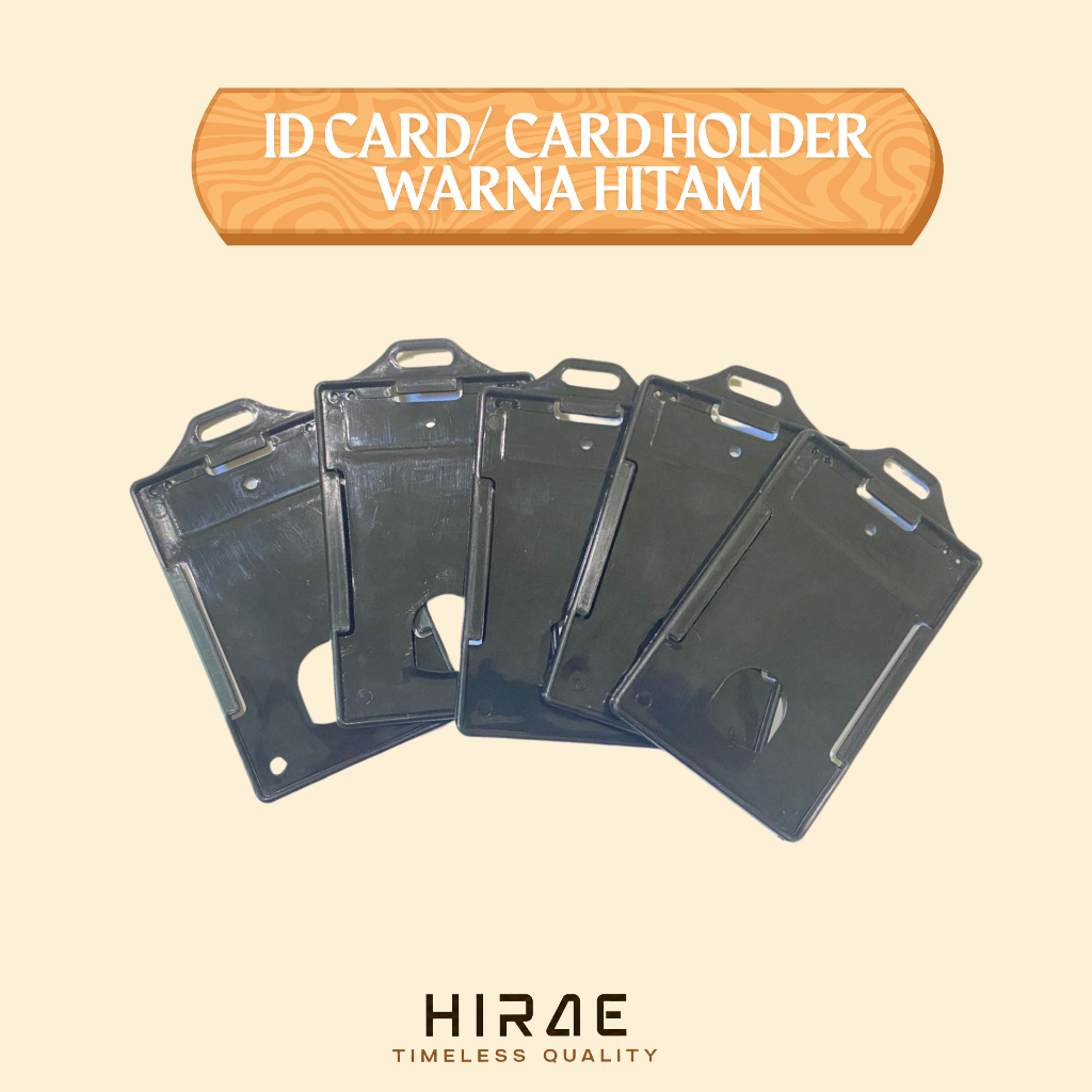 ID CARD ATAU CARD HOLDER ID CARD PLASTIK WARNA HITAM HIRAE