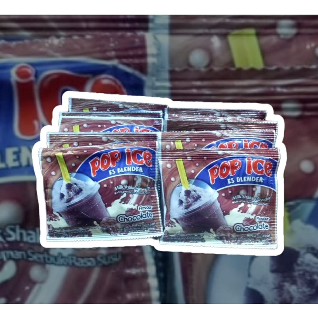 *AMDR* (10PCS/1RENTENG) MINUMAN POP ICE 25 GRAM TERLENGKAP SACHET ES BLENDER ECERAN ALL VARIAN ANEKA