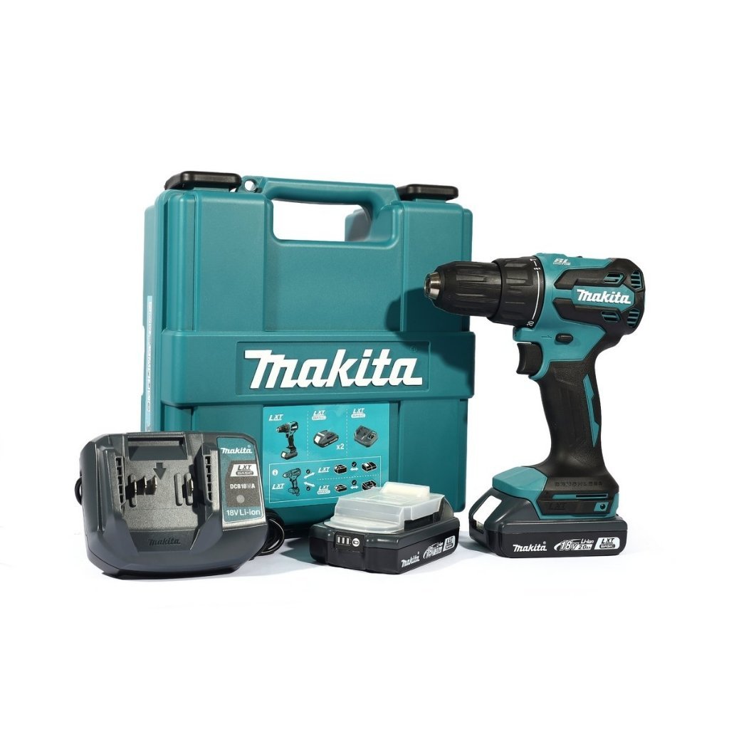 Makita DHP490WVE Cordless Impach Drill / Driver / Bor Tangan Batre 18V Brushless Hammer Drill 2 Batt