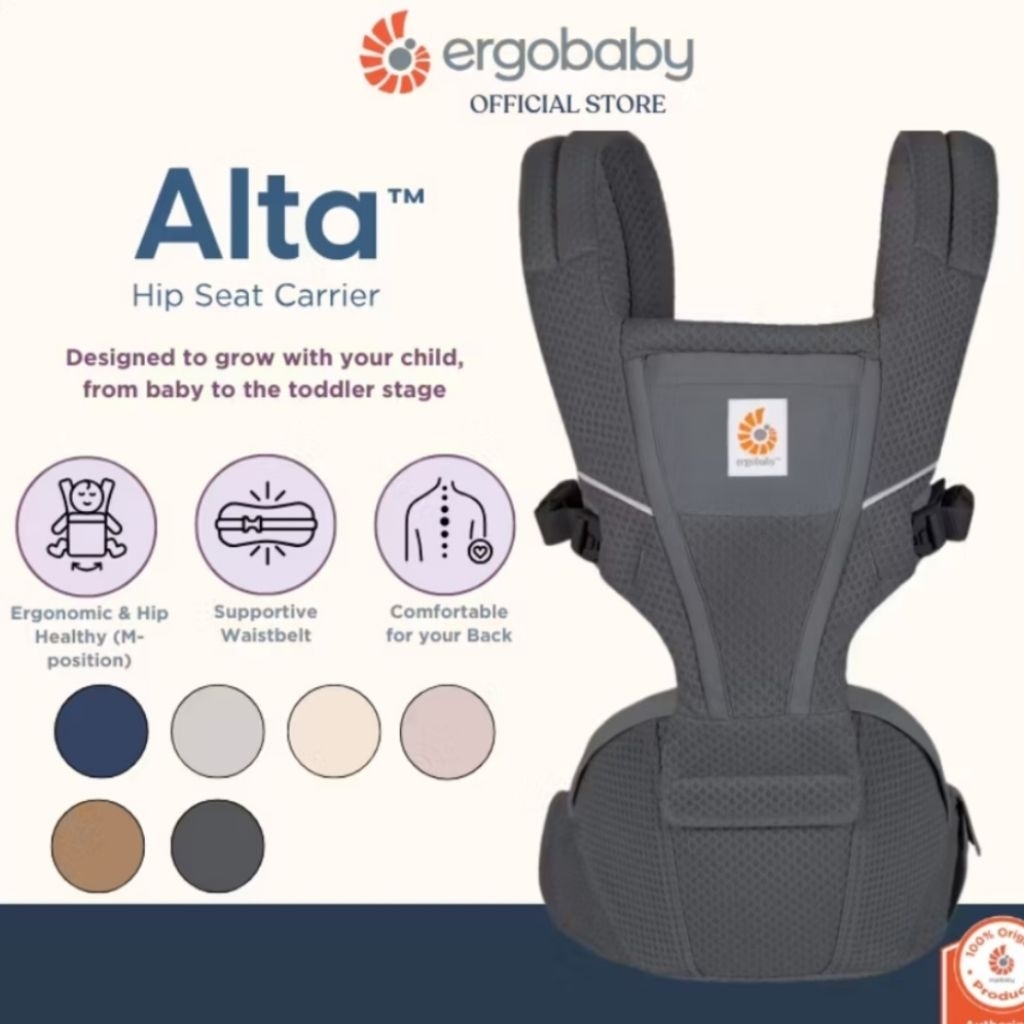 ERGOBABY ALTA HIPSEAT BABY CARRIER MIDNIGHT BLUE