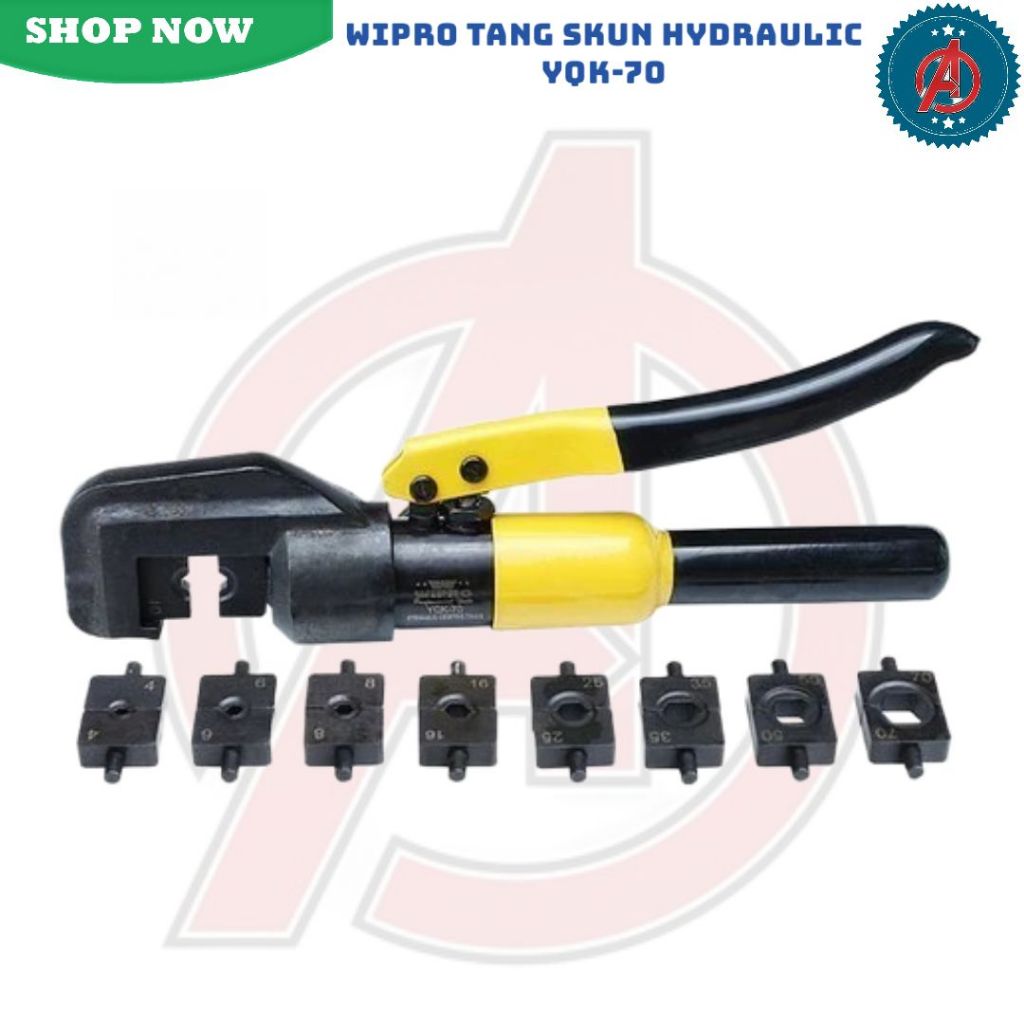 Tang Press Skun Hidrolik WIPRO YQK-70 / Tang Skun Kabel CRIMPING PLIERS WIPRO YQK70 - Tang Crimping 