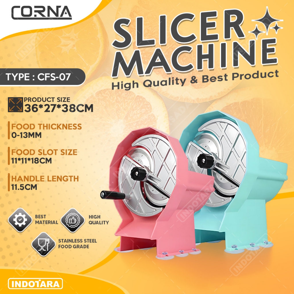Alat Potong Buah, Sayuran, Keripik Kentang & Singkong Manual Stainless Steel CORNA