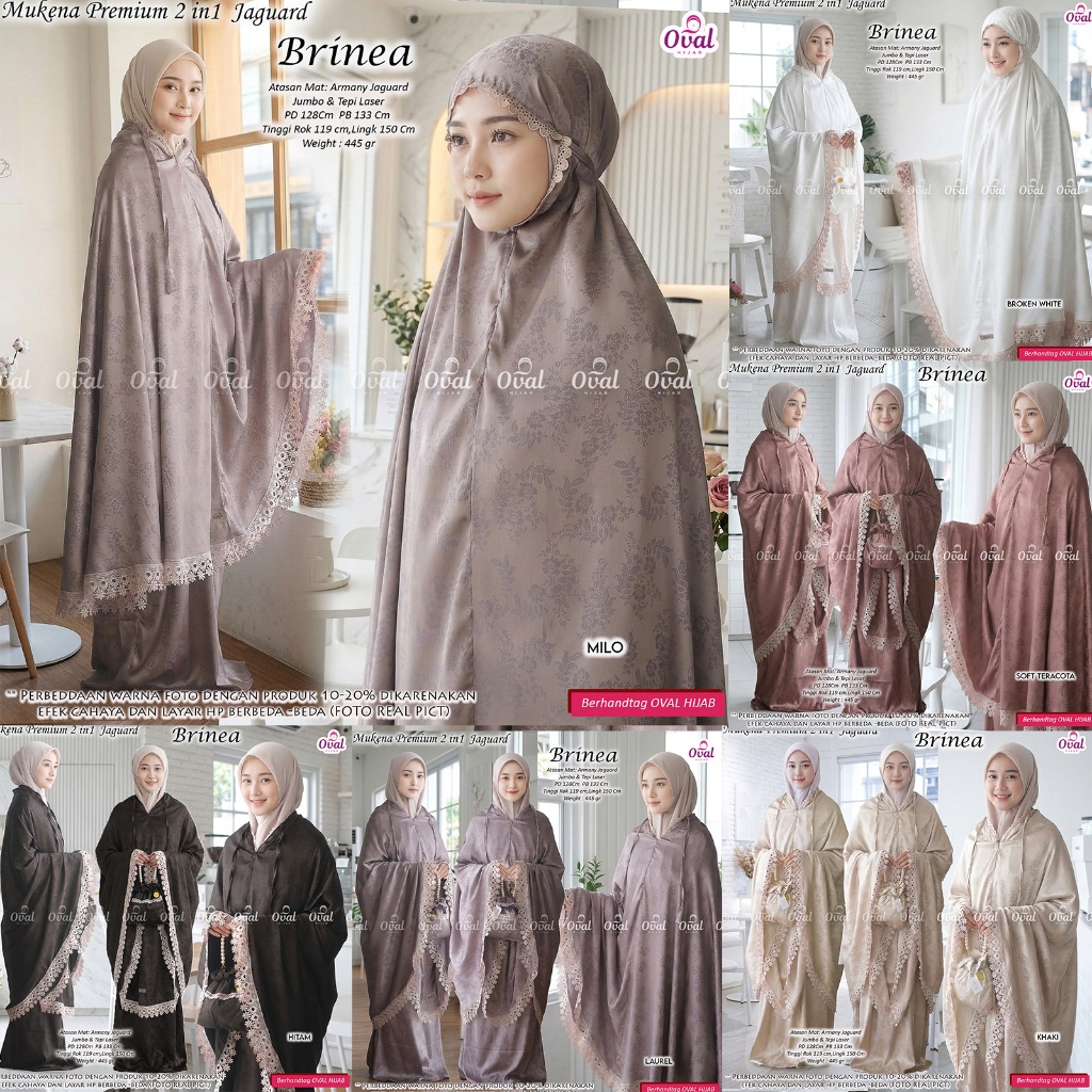 MUKENA ARMANY SILK Super Jumbo 2 IN 1  ORIGINAL BY OVAL HIJAB
