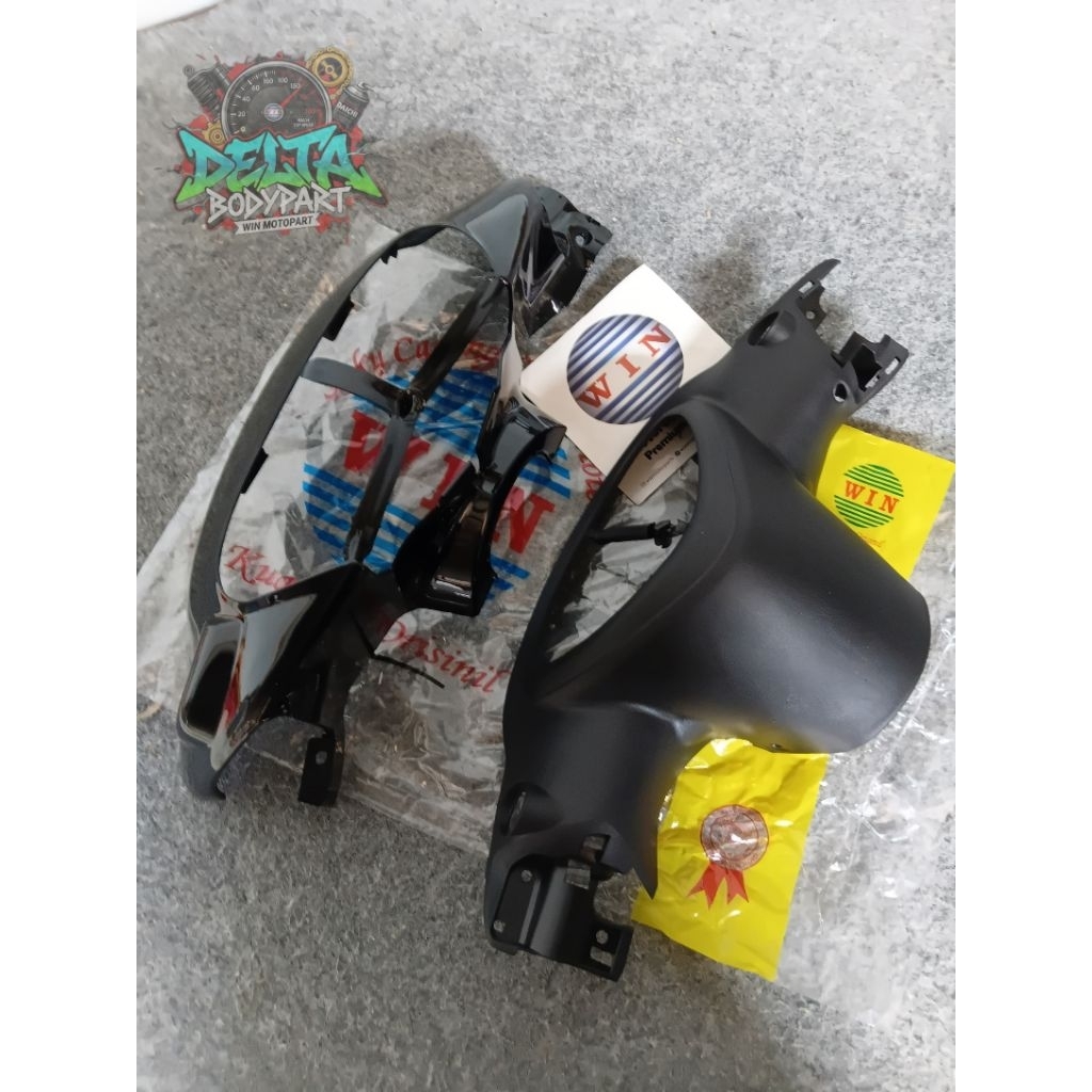 BATOK DEPAN-BELAKANG SET MIO SPORTY HITAM (WIN)