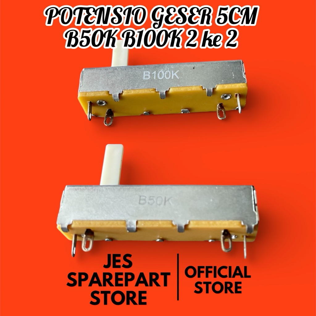 POTENSIO GESER MONO EQUALIZER 5CM  B50K B100K 2 ke 2