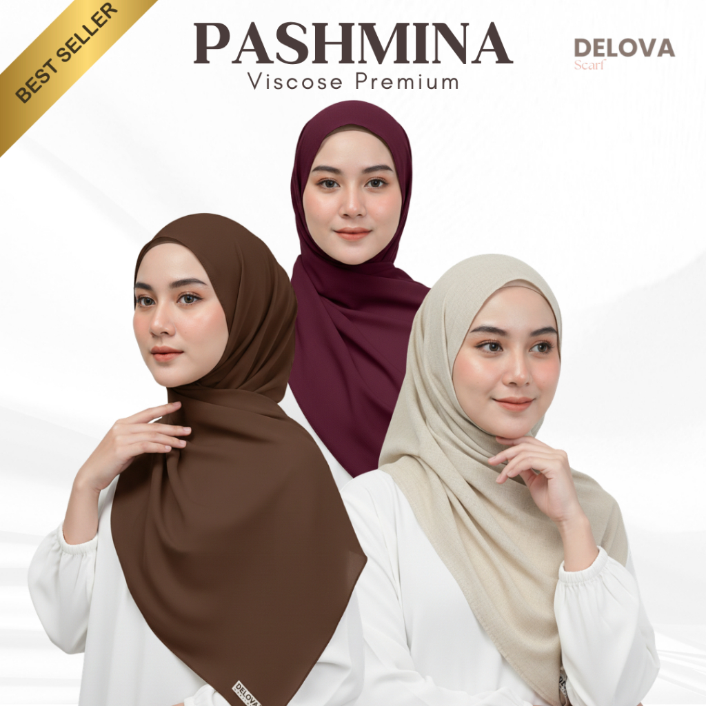 Delova Scarf - Pashmina Viscose Modal Arabian Premium Silk Hijab Malaysia