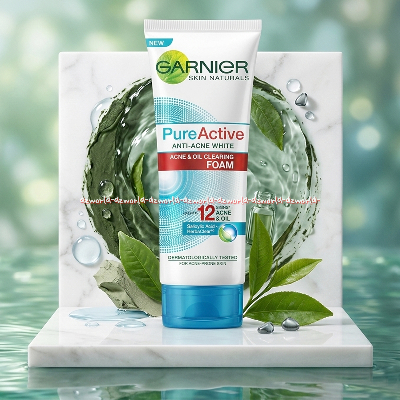Garnier Pure Active 100ml Foam Anti Acne Sabun Muka Anti Jerawat 100 ml Sabun Cuci Muka Jerawat & Mi
