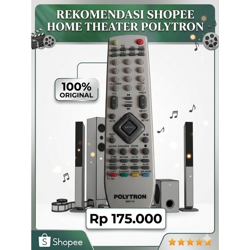 REMOTE DVD HOME THEATER POLYTRON  84H110