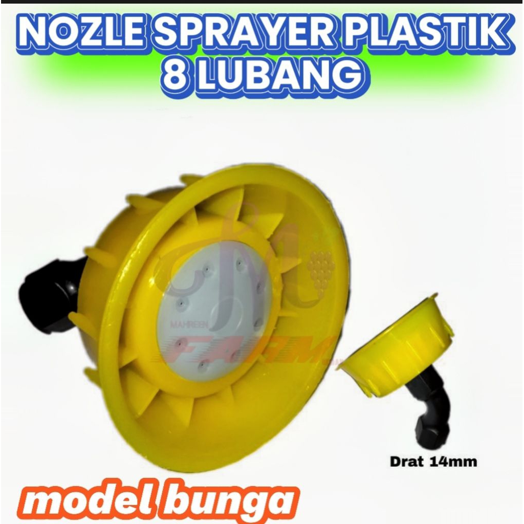 NOZEL PLASTIK 8 LUBANG NOZLE SPRAYER MODEL BUNGA