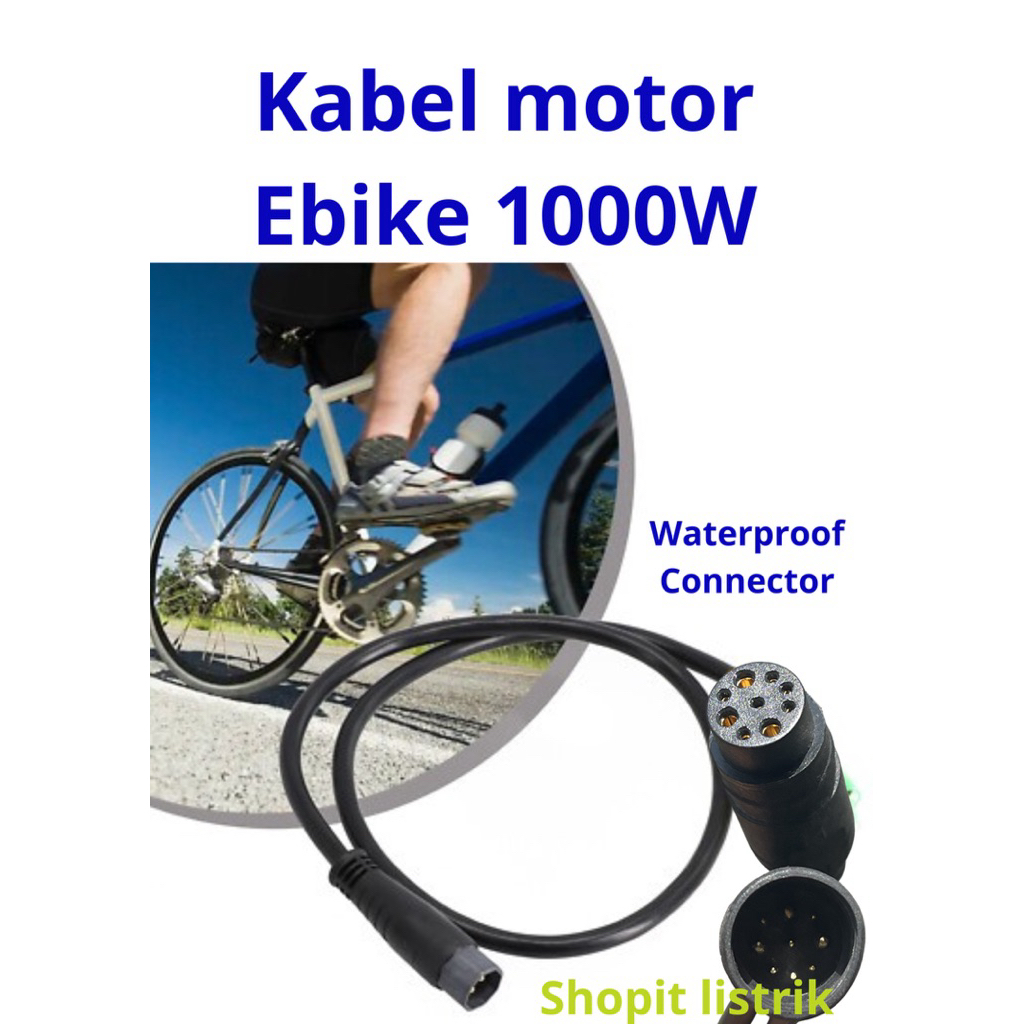 Kabel Motor Ebike 1000W BLDC Waterproof Connector 9 pin