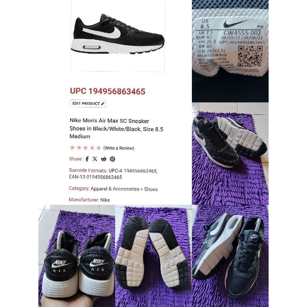 Sepatu Preloved Second Original Nike Airmax SC