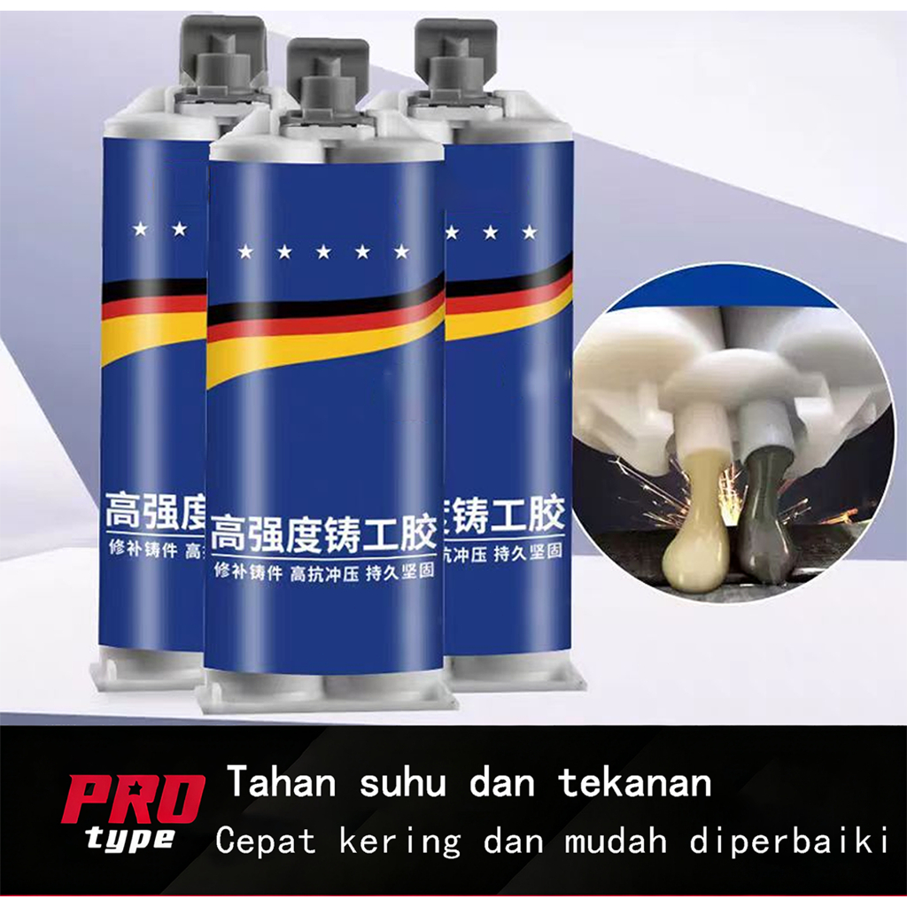 180ml Lem AB Besi Super Kuat Tahan Panas Kafuter Lem Perekat Super Untuk Reparasi Mobil / Rumah Lem 