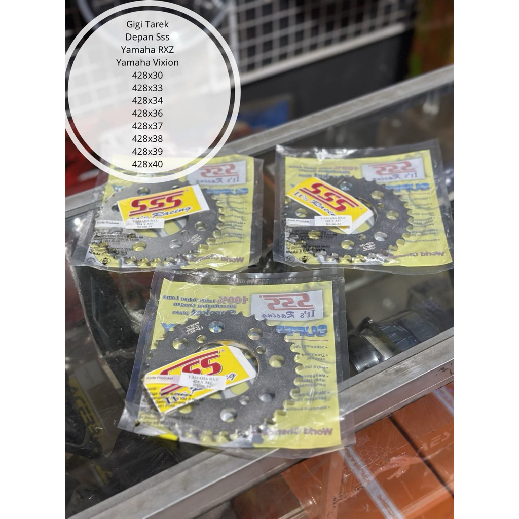 Gigi Tarek Belakang SSS Yamaha RXZ, Yamaha Vixion 428 x 30,33,34,36,37,38,39,40 -satriamodifikasipek