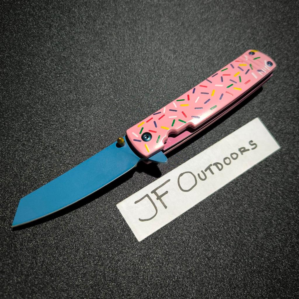 Pisau EDC Outdoor TwoSun Chopper Candy Donut Edition Flipper