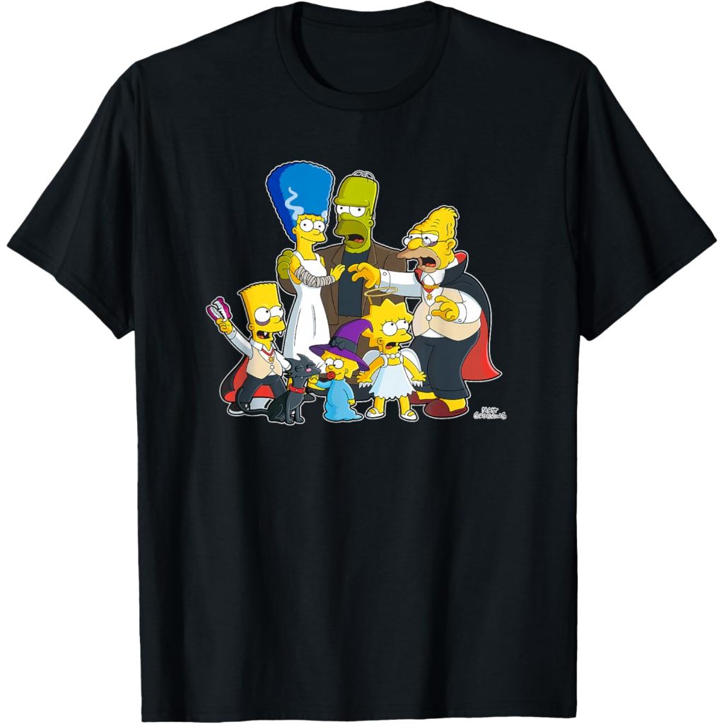 Kaos The Simpsons Family Treehouse of Horror Halloween T-Shirt – Baju Vintage 90s Retro Pria Wanita 