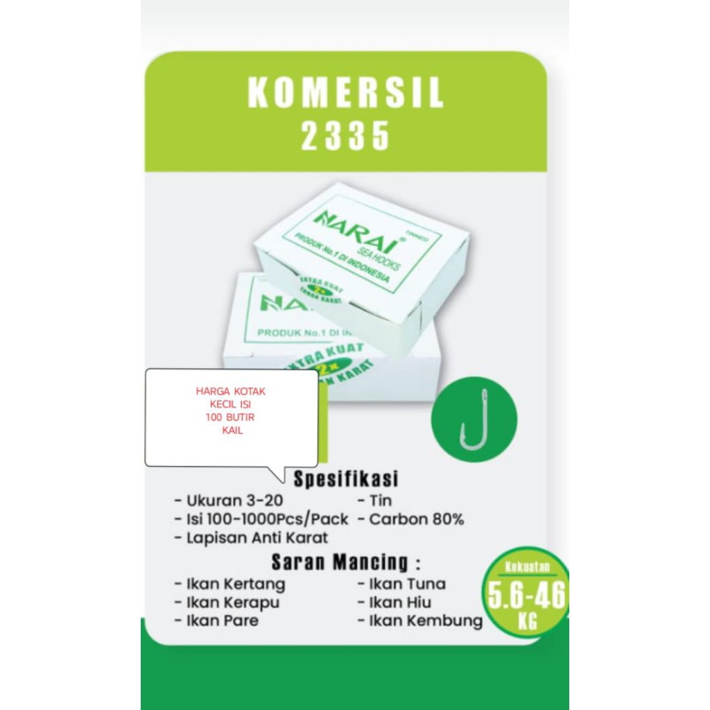 KAIL MATA PANCING NARAI 2335 NO 12 KOTAK ISI 100PC