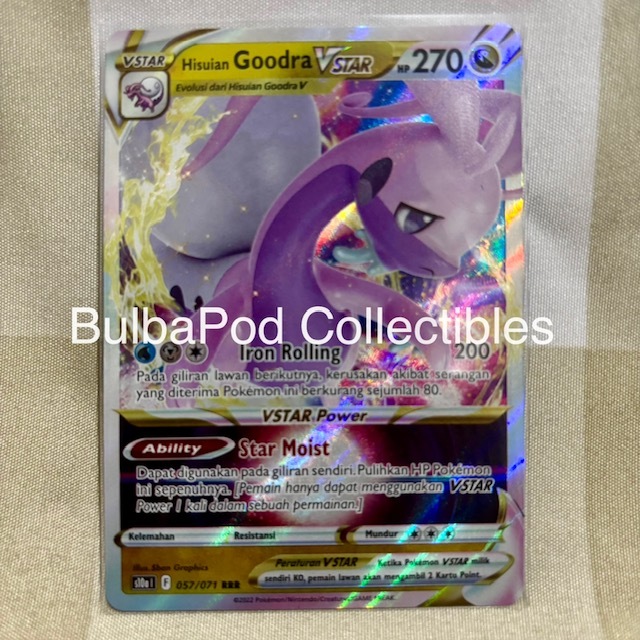 Pokemon TCG Indonesian Hisuian Goodra VSTAR S10a 057/071 RRR Fantom Kegelapan