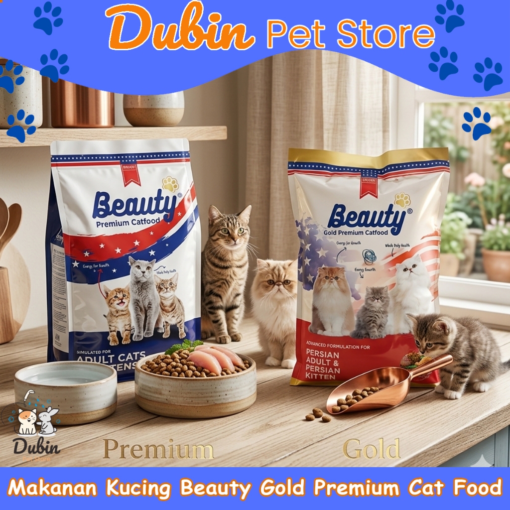 Promo Makanan Kucing Beauty - Beauty Gold Persian - Beauty Premium - Makanan Kucing Kering - Cat