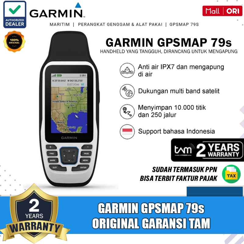 GARMIN GpsMaps 79s GPS 79s GPS Laut GPS Handheld Marine Garansi Resmi