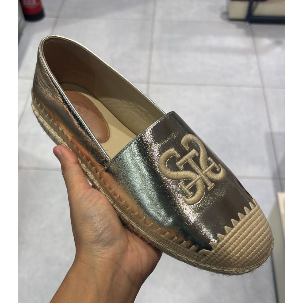 sepatu kulita warna gold staccato murah asli original sale import dari Hongkong