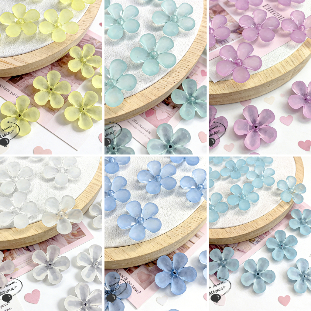 Jepit Rambut Anak Antik ABS Bunga Lima Kelopak Buram Jepit Rambut DIY Perhiasan Aksesori Rambut Akse