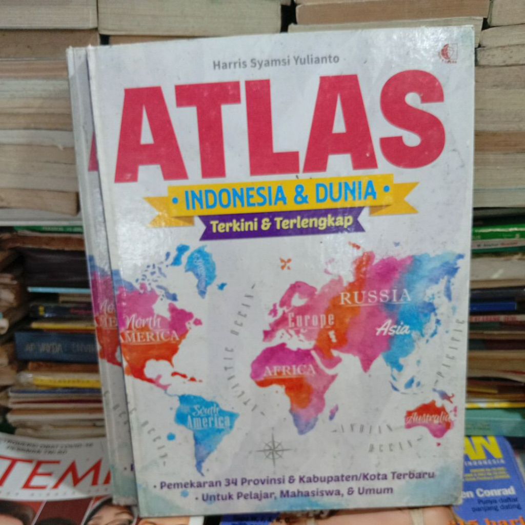 atlas indonesia & dunia hard caver Rp 20.000 bekas asli