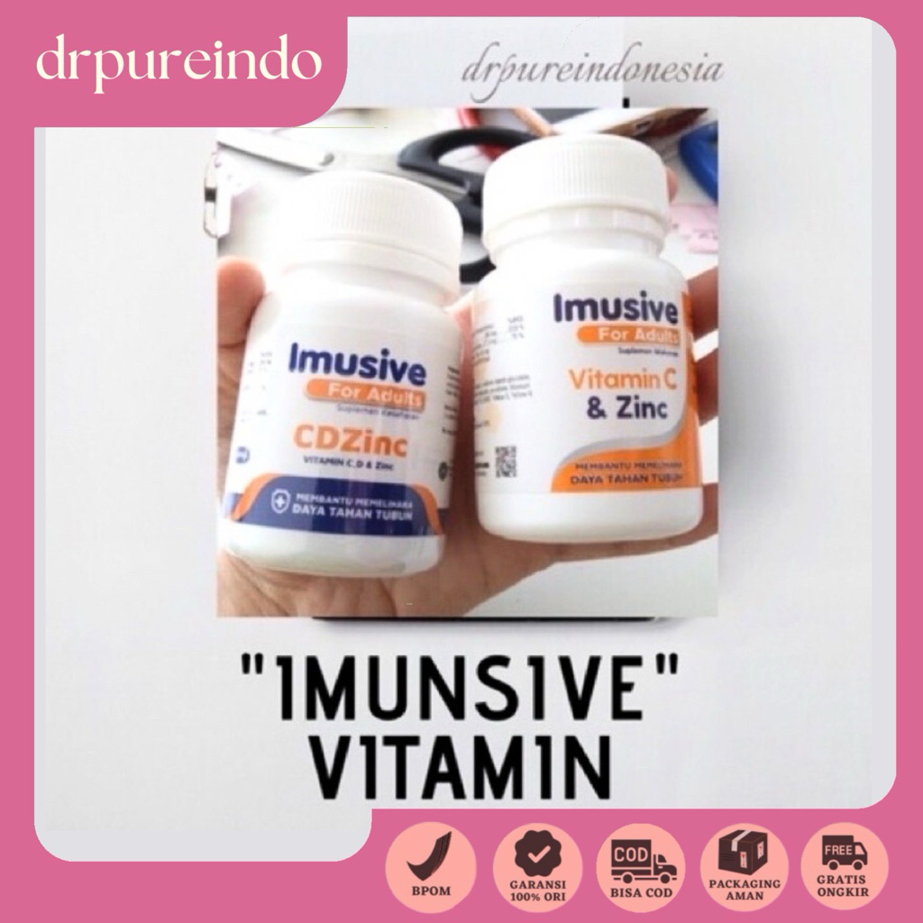 IMUSIVE VITAMIN DAYA TAHAN TUBUH (Vit C+Zinc+Vit D)