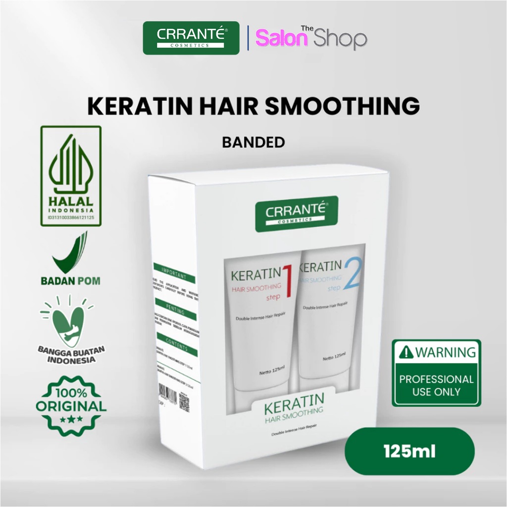 Crrante Keratin Hair Smoothing 125 ml Step 1 + Step 2 | Rebonding Straightener | gdkd01
