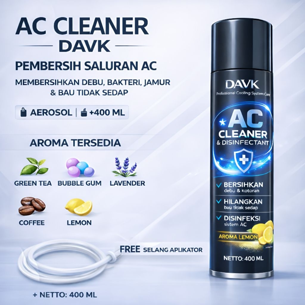 DAVK AC CLEANER- Pembersih AC Mobil - AC Refresher - Pembersih Evaporator AC