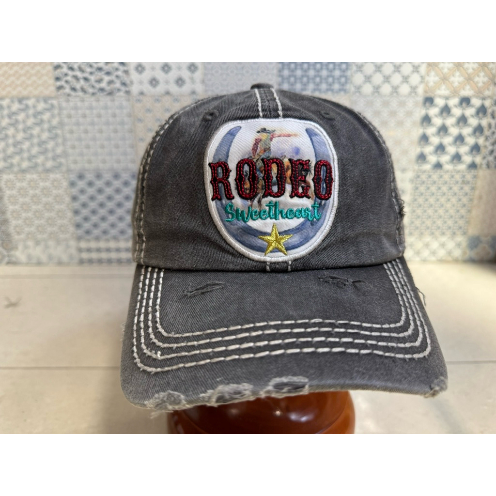 Topi Second Brand Branded Rodeo Sweetheart Ripped Cap By KBethos Vintage Original Full Tag
