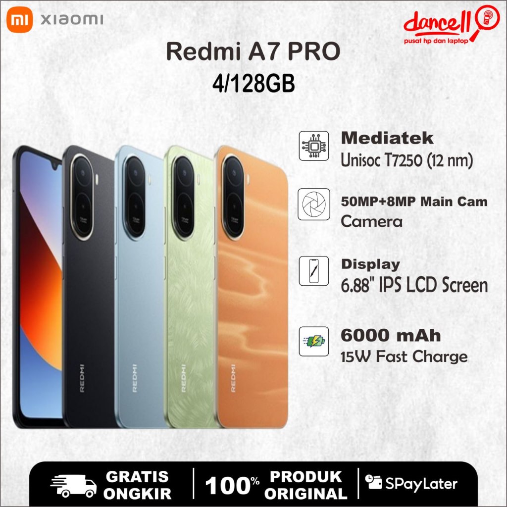 Xiaomi Redmi A7 Pro (4+64 GB) (4+128 GB) | Layar IPS LCD | Baterai 6000mAh 15W Fast Charge