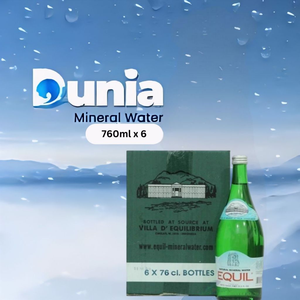 Equil Natural Mineral Water 760ml [ Dus isi 6 Botol ]