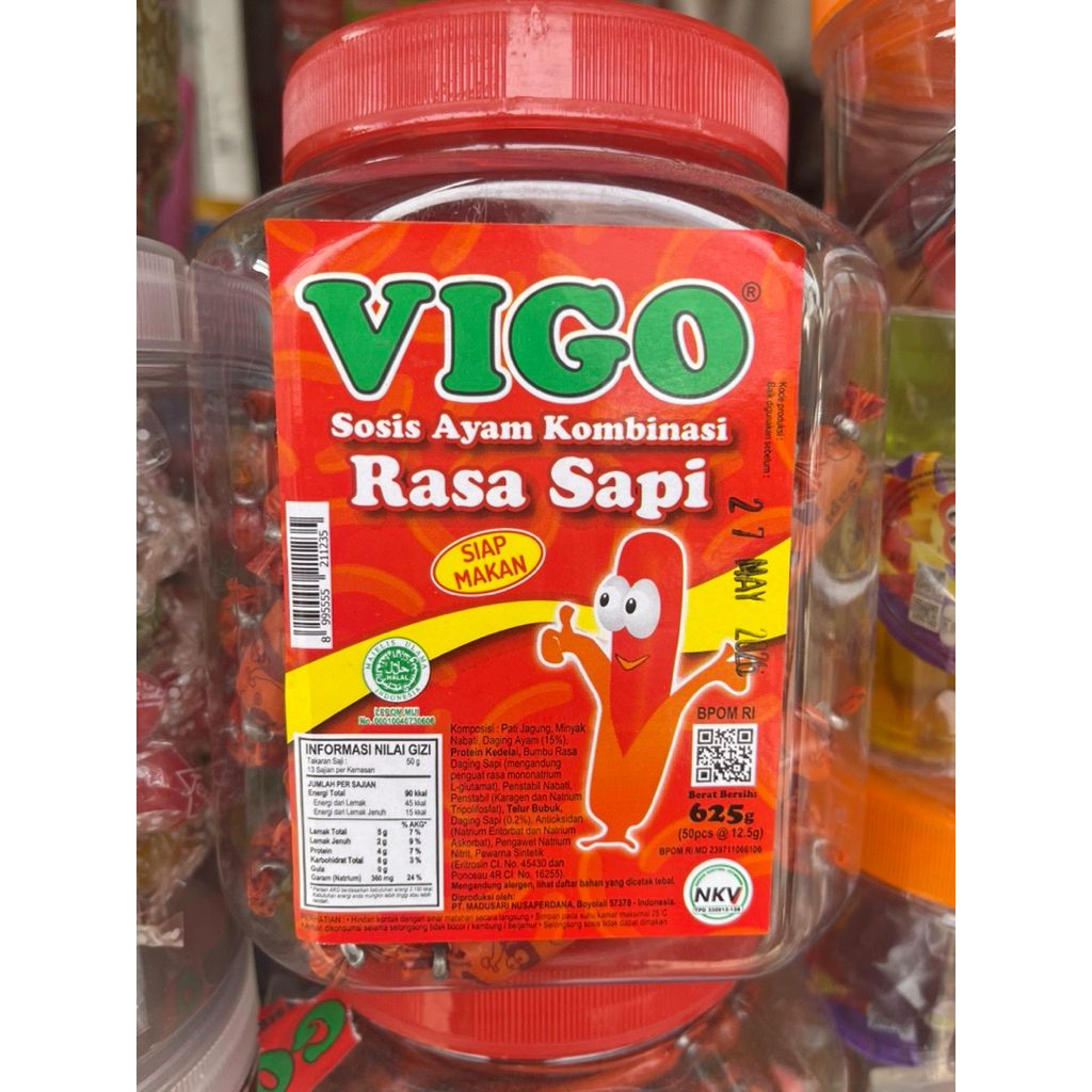 Sosis vigo toples isi 50 biji / Sosis mini vigo rasa sapi