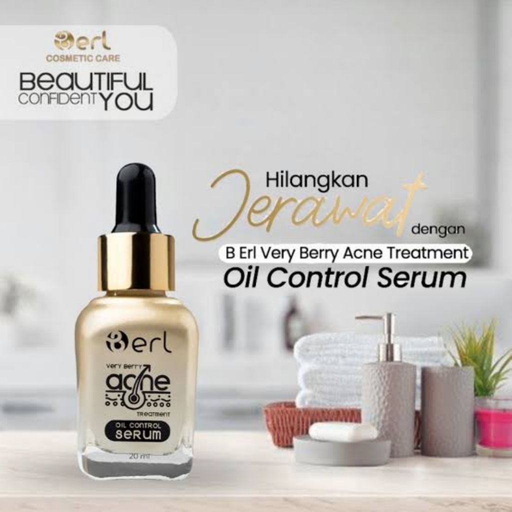B Erl Very Berry Acne Treatment Oil Control Serum, serum 2 in 1
