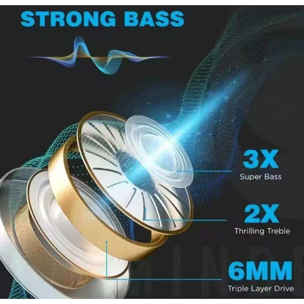 Headset Bluetooth TWS F9 5.2 - Earphone Stereo Digital Display 3500mAh Headset Bluetooth F 9 Earphon