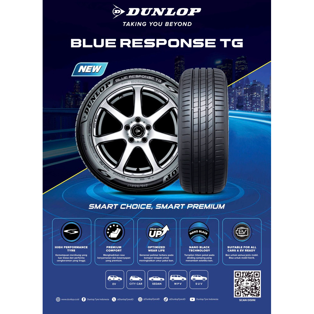 Ban mobil 235/50 r18 Dunlop Blue Response TG ukuran 235 50 18 cocok untuk alphard size ban 235/50r18