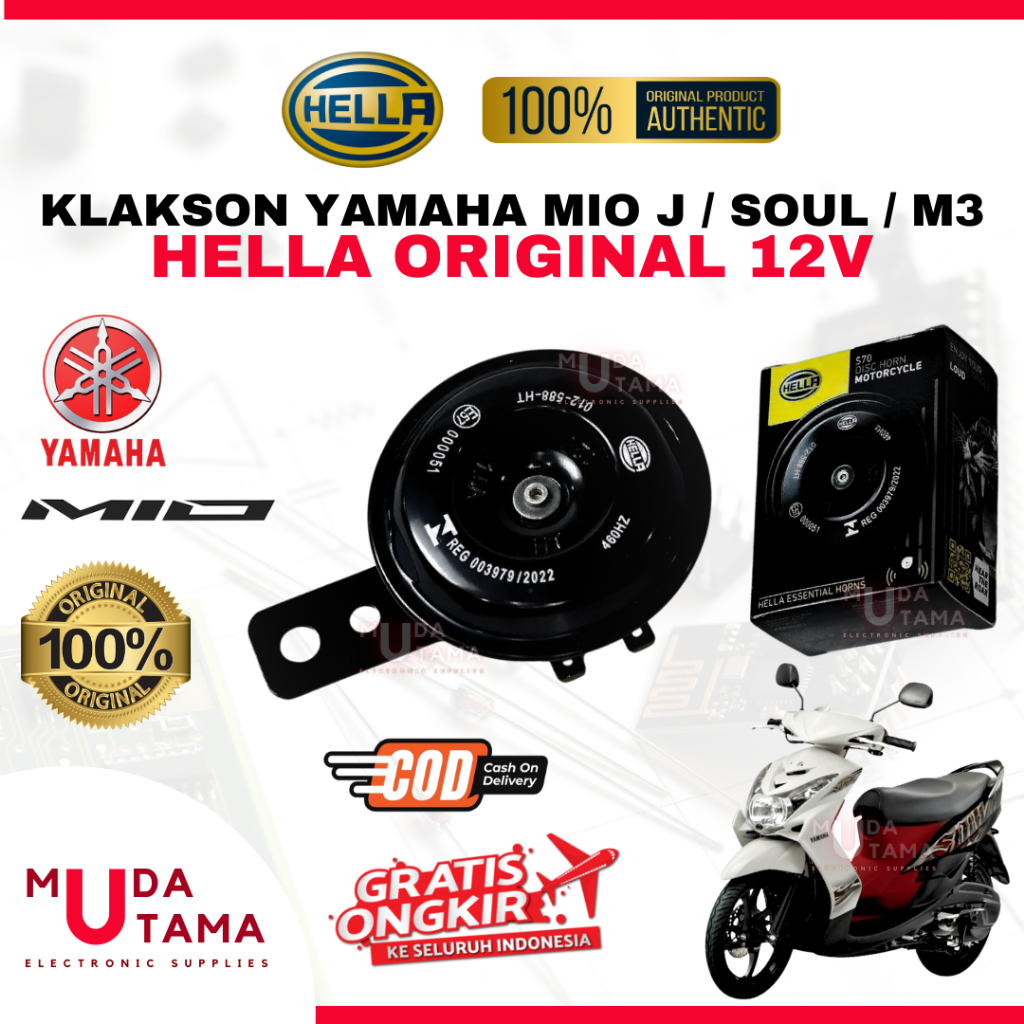 Klakson YAMAHA MIO - ORIGINAL HELLA | Klakson Motor YAMAHA MIO | Klakson MIO Original HELLA | Klakso