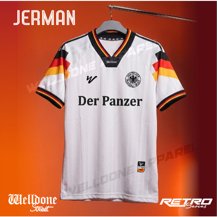 MARKAS JERSEY   JERSEY RETRO TIMNAS JERMAN CLUB / JERSEY BOLA / JERSEY SUPPORTER /JERSEY VINTAGE / J