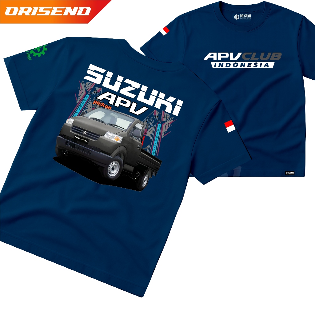 Orisend Kaos Mobil Pickup Suzuki Apv Club Indonesia bahan 100 % katun desain terbaru
