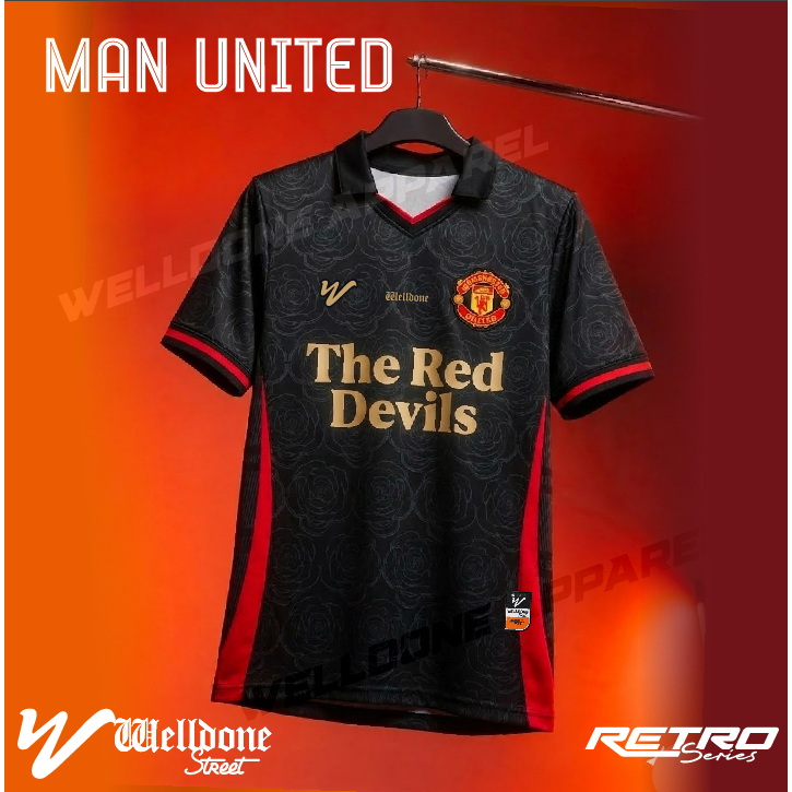 WELLDONE  JERSEY RETRO MANCHESTER UNITED / JERSEY BOLA / JERSEY SUPPORTER /JERSEY VINTAGE / JERSY CL