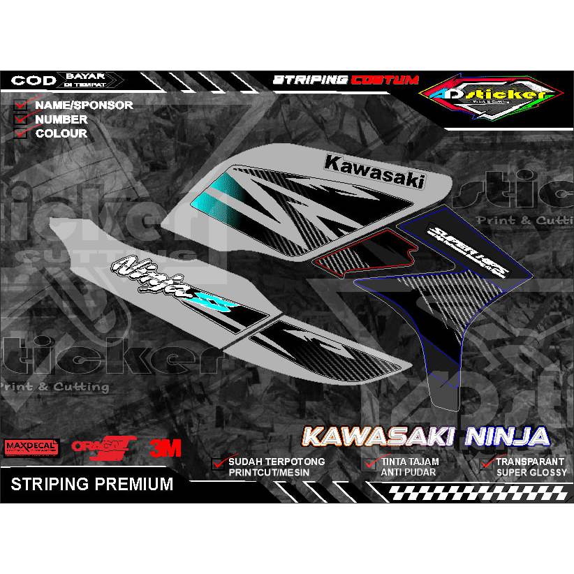 Striping Ninja Victor Hitam Transparan Maxdecal cod