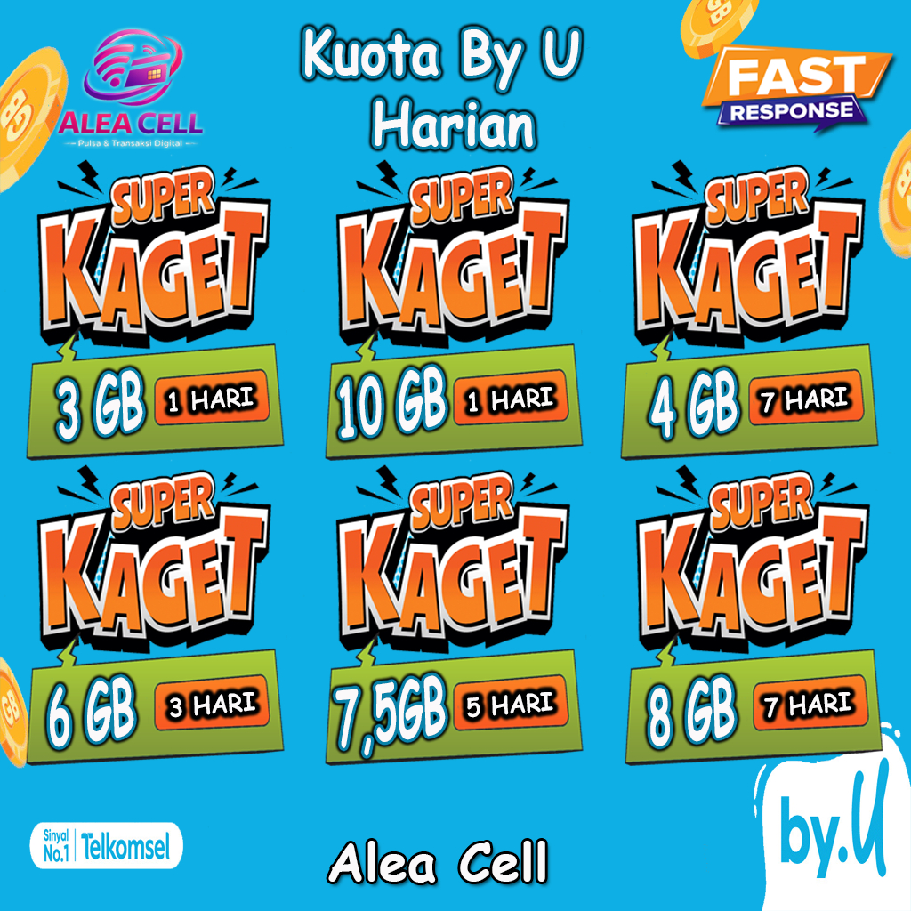 Paket Data Kuota By U Harian dan Bulanan Sinyal Telkomsel