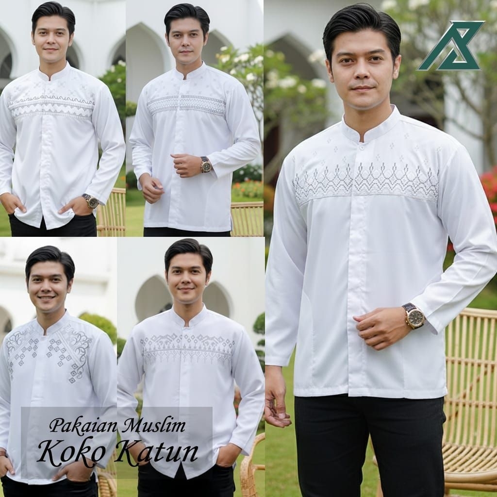 Baju Koko Lengan Panjang Katun Toyobo dan Madinah