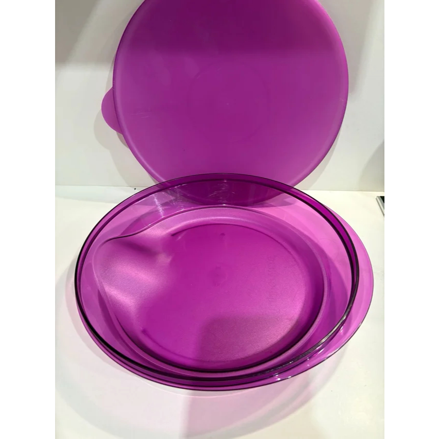 Tupperware Serving Dish 3S Bowl 1.5 Liter Polycarbonate dengan Tutup Warna Ungu untuk Penyajian Maka