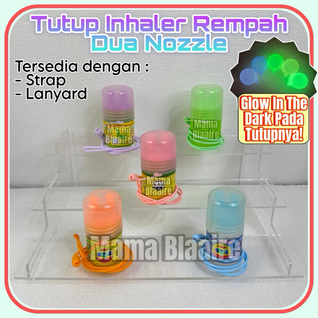 [ GRATIS STRAP ] DOUBLE CAP UNTUK INHALER REMPAH HONGTAI GREEN SEVEN WANG CHANG TONG PUNPRAI THAILAN