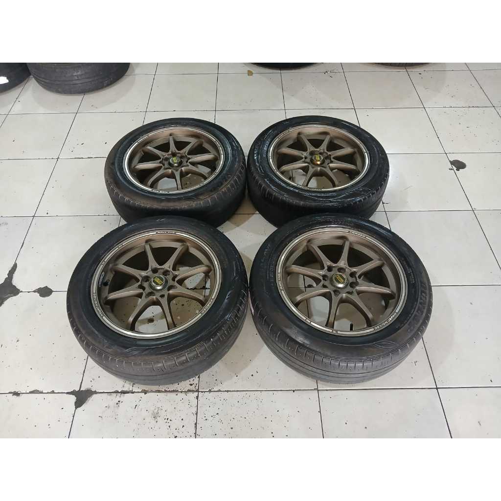 VELG MOBIL RACING SECOND CE28 RING 16 LEBAR 7 ET38 LUBANG BAUT PCD 4x100, 4x114 + BAN PELEK AVANZA X