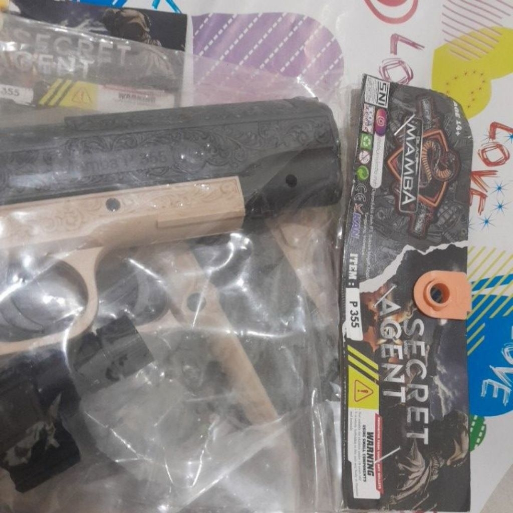 M4mb4 P355 Pistol Mainan Glock Desain Simulasi Aman untuk Anak Laki-laki