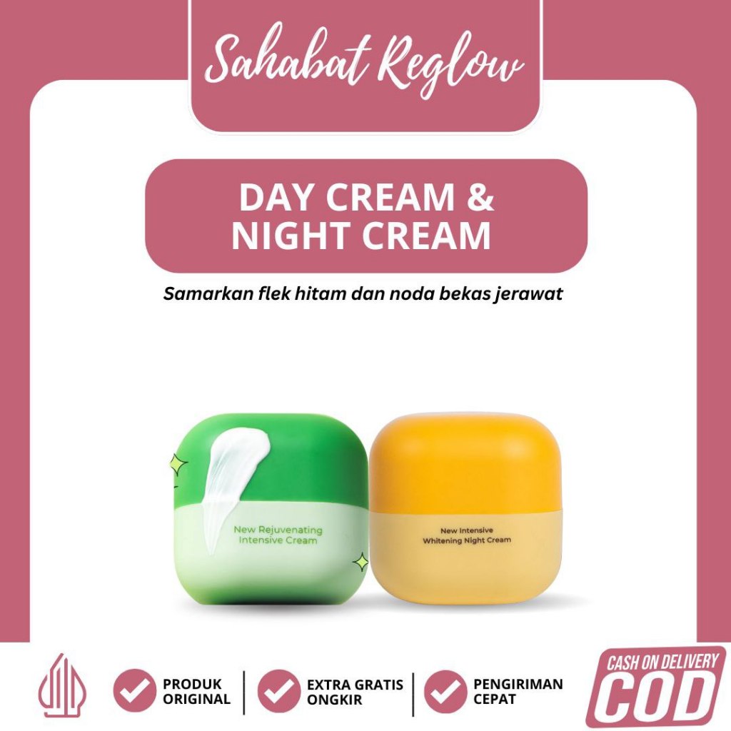 Reglow Cream Siang Malam Original BPOM | Day Night Cream Reglow Glowing
